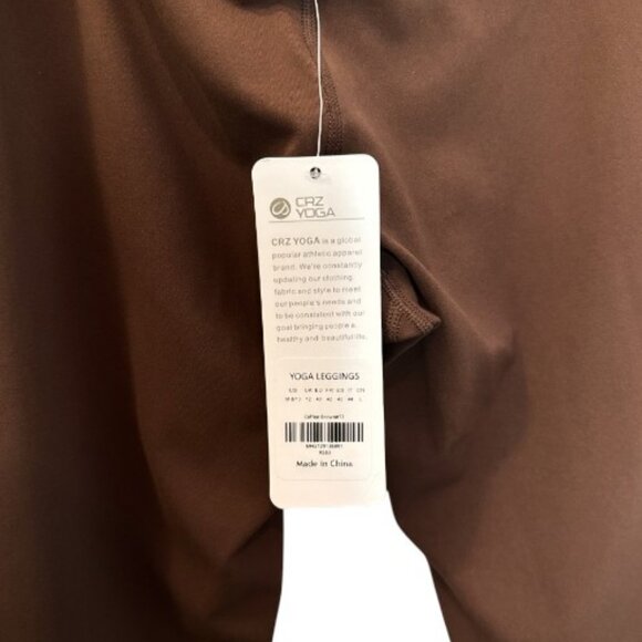 CRZ Yoga coffee brown Butterluxe yoga origin high-waist leggings size 10 NWT - Picture 10 of 10